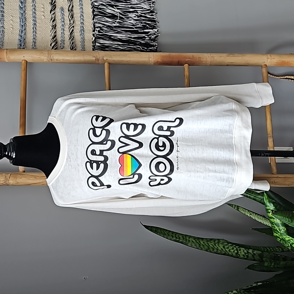 Retro Burnout Peace Love Yoga Spiritual Gangster Longsleeve sweater